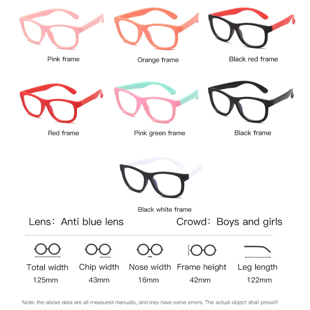 

Kids Square Anti Blue Light Glasses Boys 2020 Flexible TR90 Eyeglasses Frame Girls Cute Pink Clear Lens Spectacles UV400 Oculos