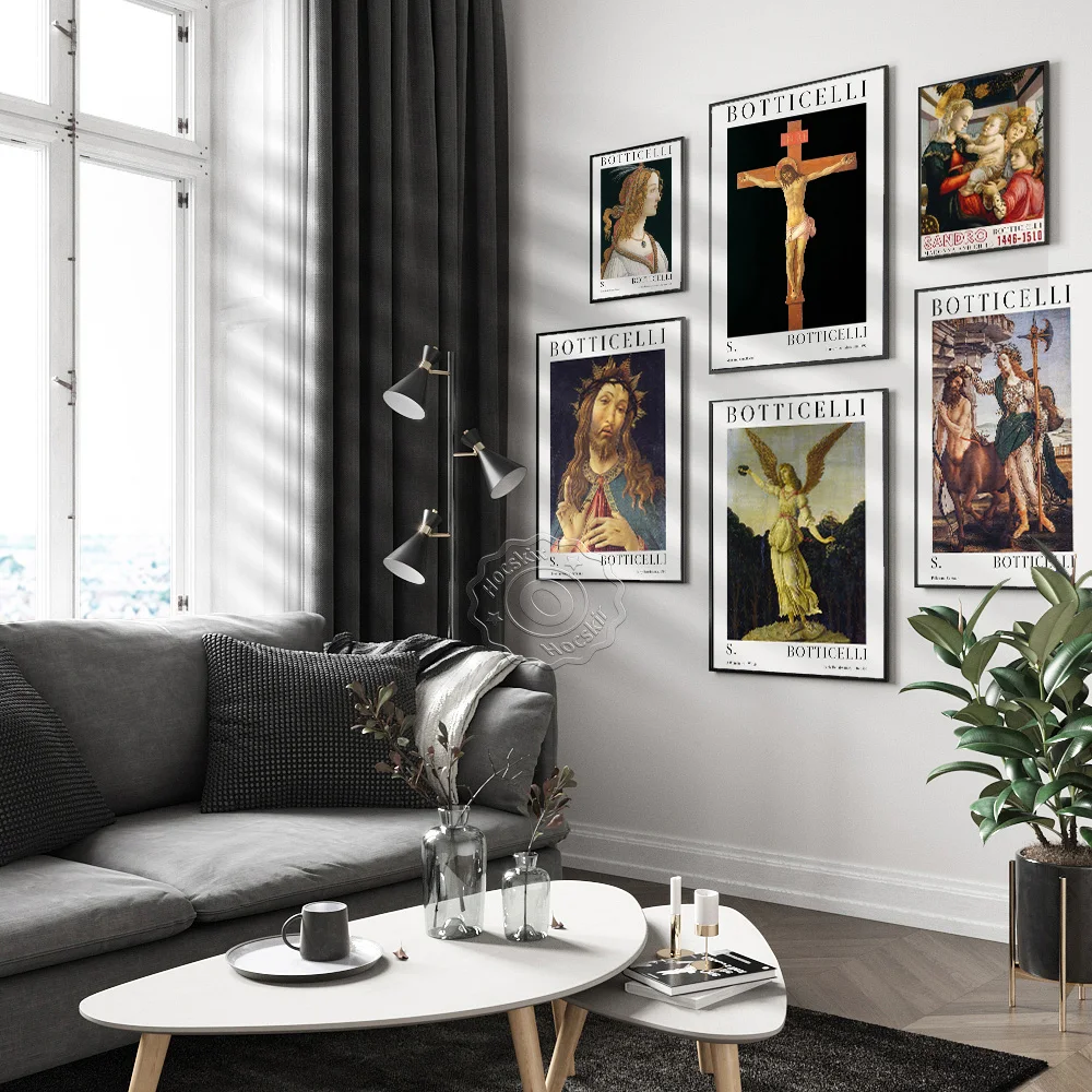 Sandro Botticelli выставка музейный плакат винтажные художественные работы Портрет