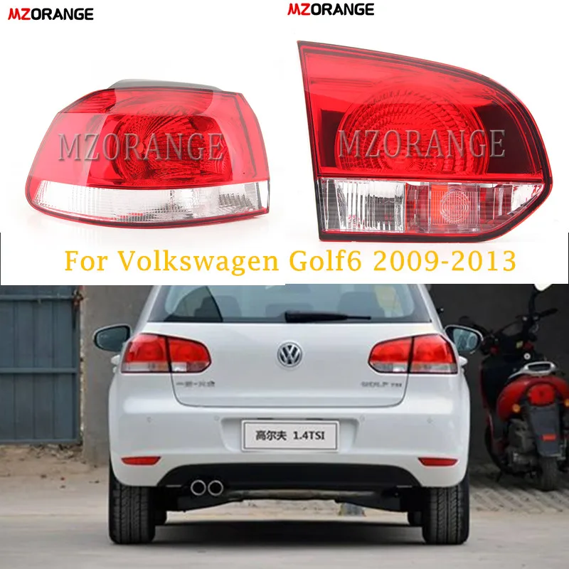 

Задний фонарь для Volkswagen Golf 6 2009 2010 2011 2012 2013 задний стоп-сигнал лампа автомобильный аксессуар без лампы внешний ВНУТРЕННИЙ Задний фонарь