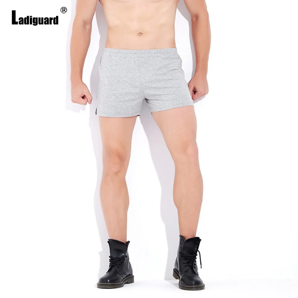 Ladiguard Plus Size Men Leisure Shorts 2021 European Style Fashion Short Pants Male Casual Skinny Beachwear Elastic Waist Shorts