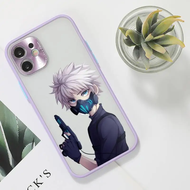 

Hunter X Hunter Killua Zaoldyeck Phone Case For iPhone 12 11 Mini Pro XR XS Max 7 8 Plus X Matte transparent Purple Back Cover