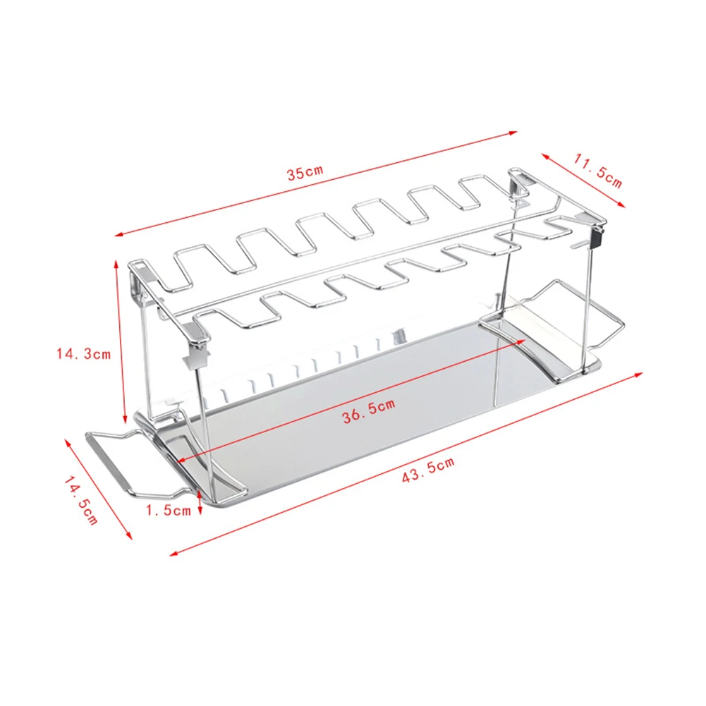 

Chicken Leg Wing Grill Rack Stainless Steel Folding Barbecue Stand Plate Outdoor BBQ Accessories for Camping Hiking