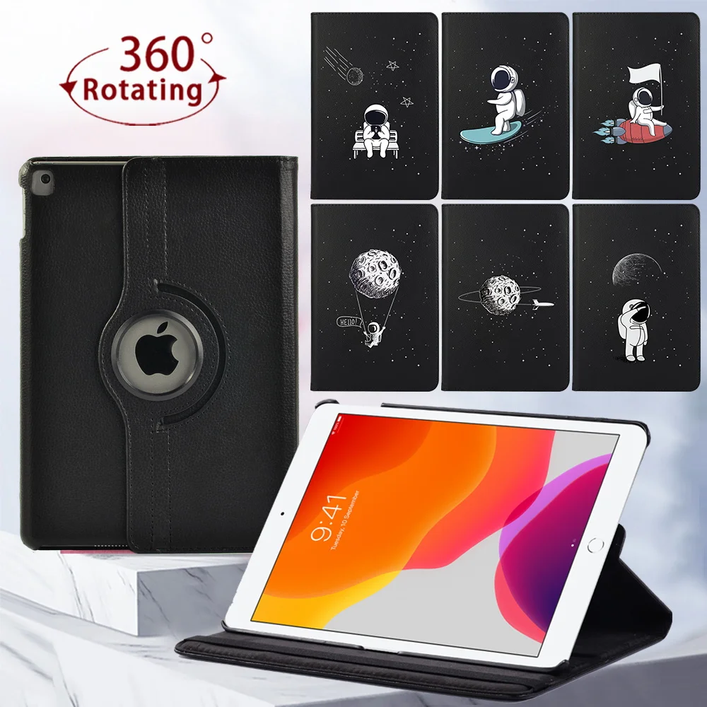 

360 Rotating Tablet Case for Apple iPad 8th Gen/(5th/6th/7th) Gen/IPad 2/3/4 /IPad Mini 4/5 Anti-Vibration Cover + Stylus