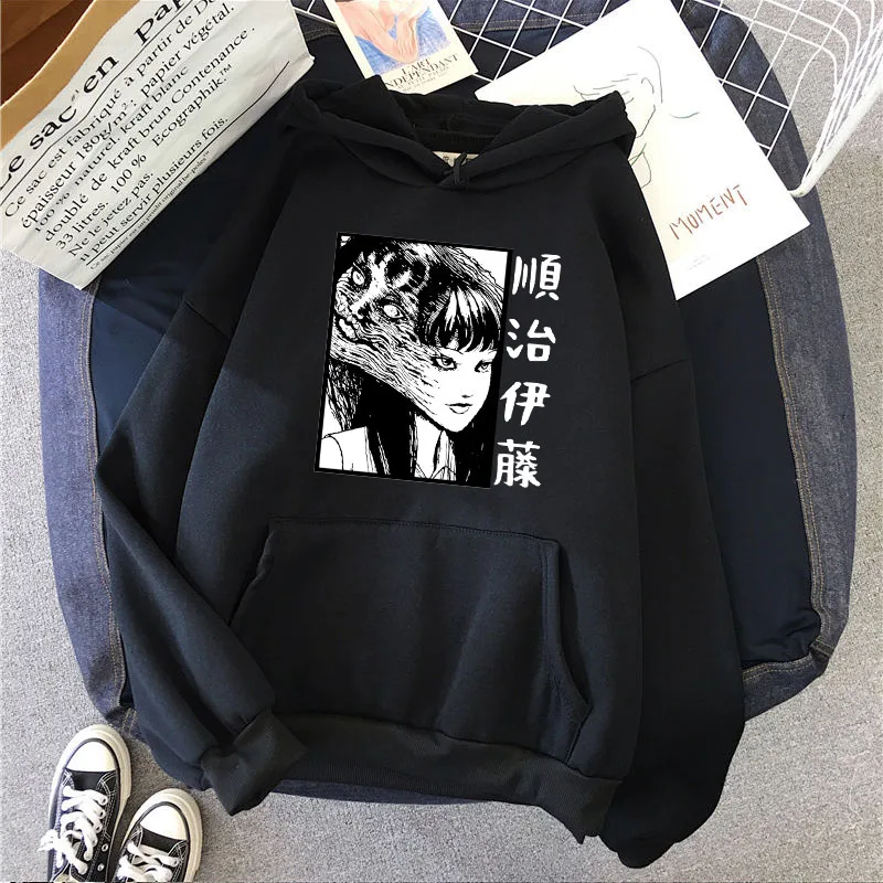 

Japanese Manga Junji Ito Fashion ​Streetwear Horror Winter Clothes Sweatshirt Harajuku Women Oversized Pullovers Vintage Hoodies