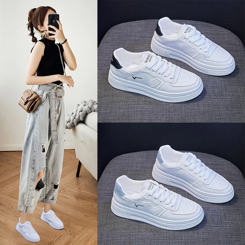 Han edition white shoe female ins tide fall 2021 new higher running breathable leisure C807 sandals female students