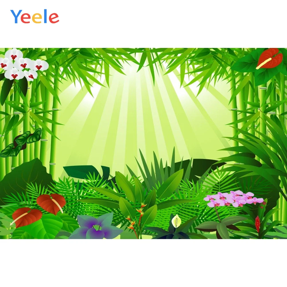 Yeele тропические листья лес джунгли День рождения украшение фотофоны для