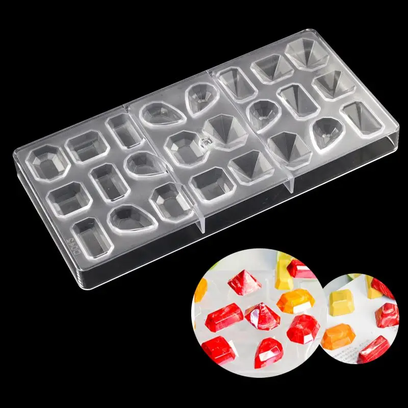 Драгоценный камень в форме бриллианта Поликарбонат шоколадная форма