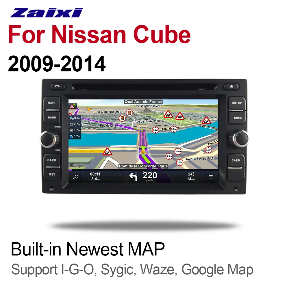 Для Nissan Cube 2009 ~ 2014 2din автомобильный Android 9 GPS навигация мультимедийный плеер