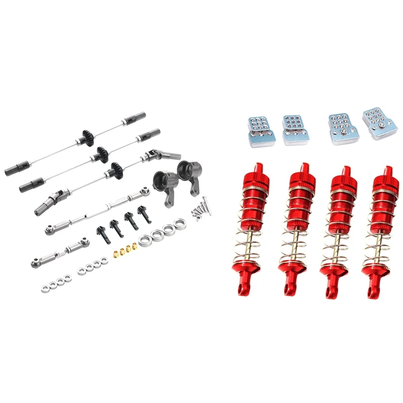 

4 шт. металлический амортизатор и Удлинительное сиденье с мостовой передачей шестерни для WPL B14 B24 Q60 1/16 RC автомобильные детали