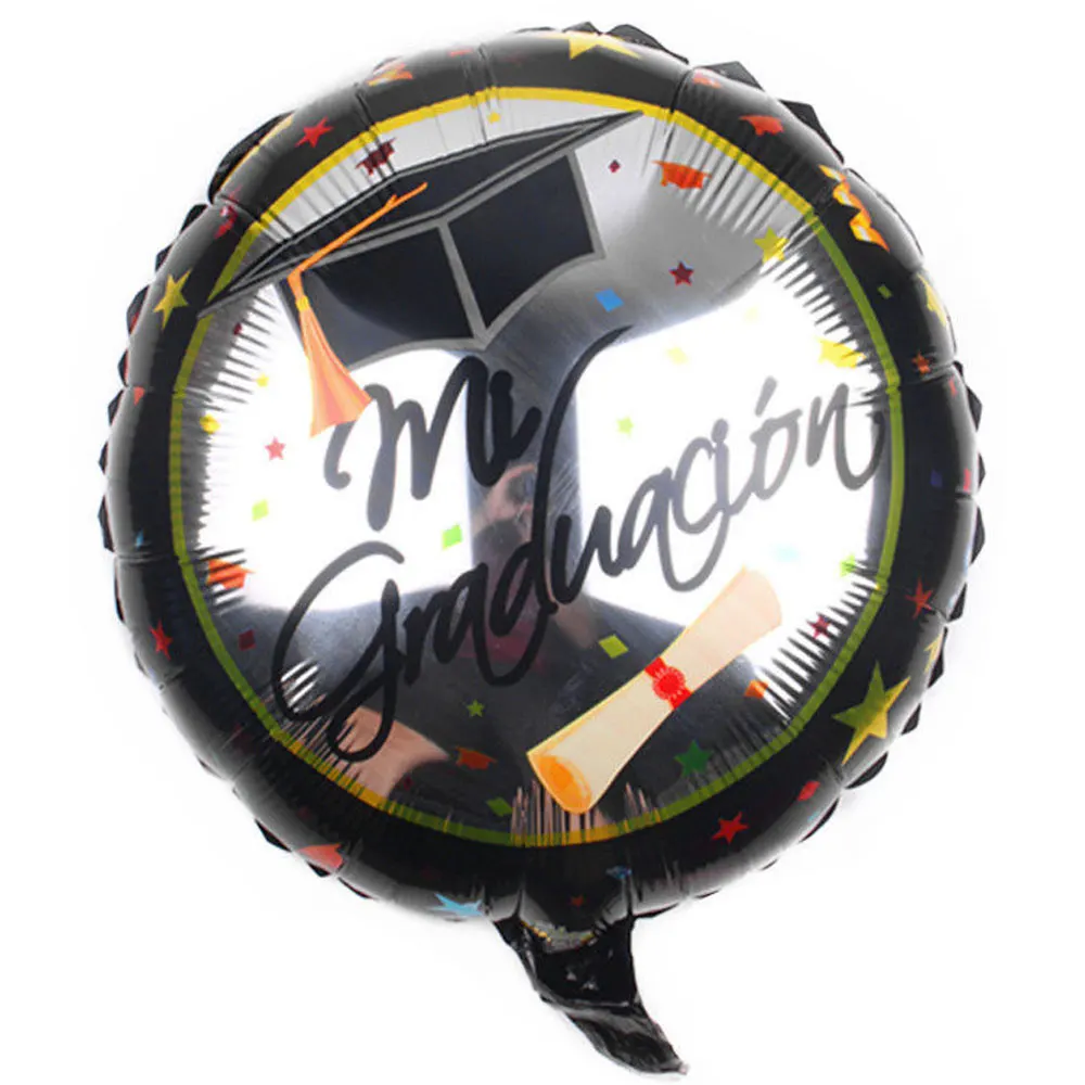 

18inch Round Doctoral Cap Ballon Graduation Foil Balloons Wedding Anniversaire Decoration Happy Birthday Gifts Party Supplies