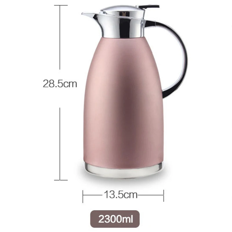2.3L большая емкость с двойной стенкой 304 нержавеющая сталь горячая вода в чайник |