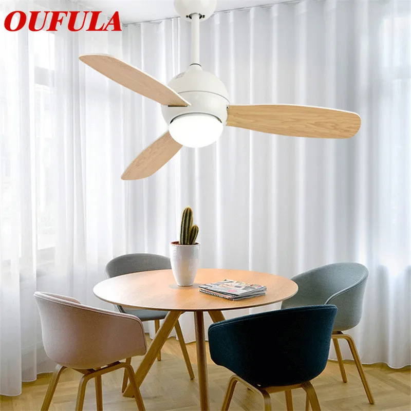 

8M Modern Ceiling Fan Lights Lamps White With Remote Control Fan Blade For Dining room Bedroom Restaurant