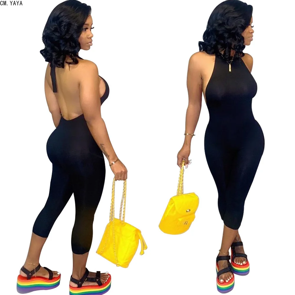 CM. YAYA сексуальный Облегающий комбинезон для ночного клуба с открытой спиной