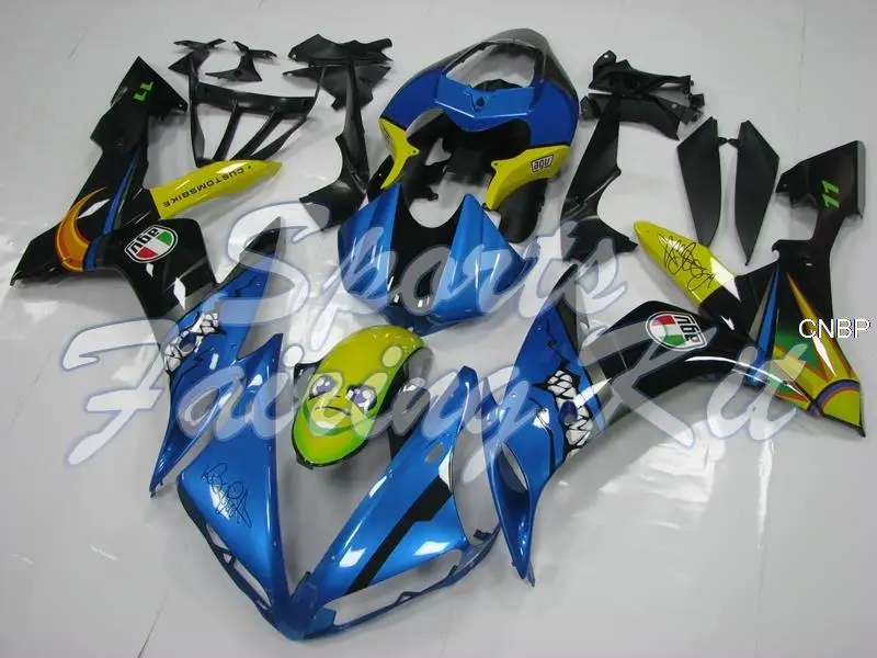 Пластиковые обтекатели для YZF1000 R1 2004 - 2006 Обтекатели в виде синей и черной акулы YZF