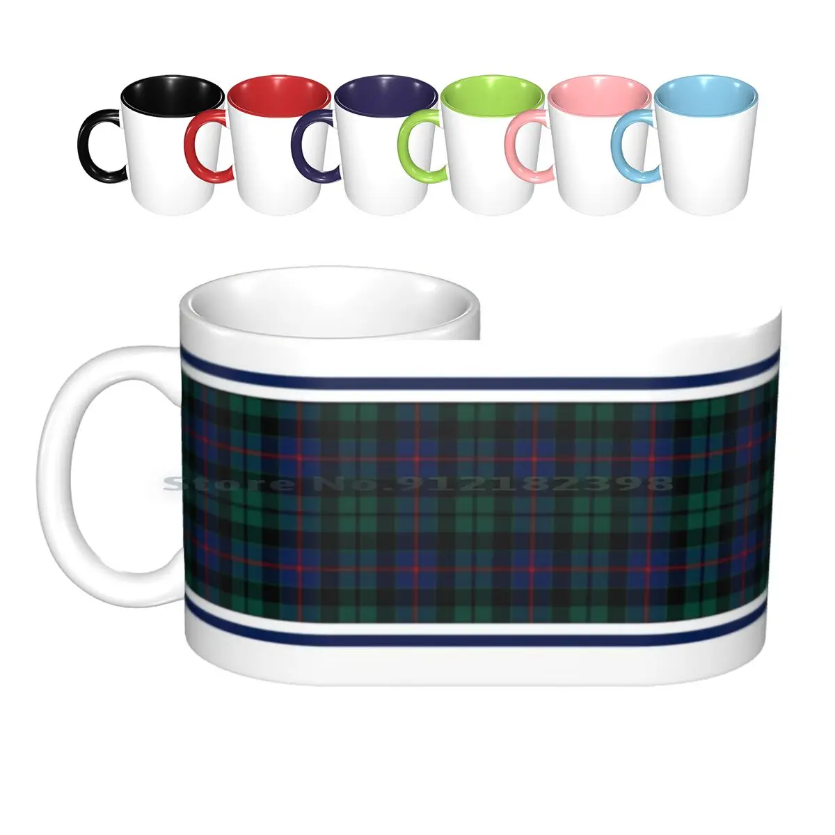 

Clan Morrison Tartan Ceramic Mugs Coffee Cups Milk Tea Mug Clan Morrison Tartan Forest Green Royal Blue Scottish Scotland