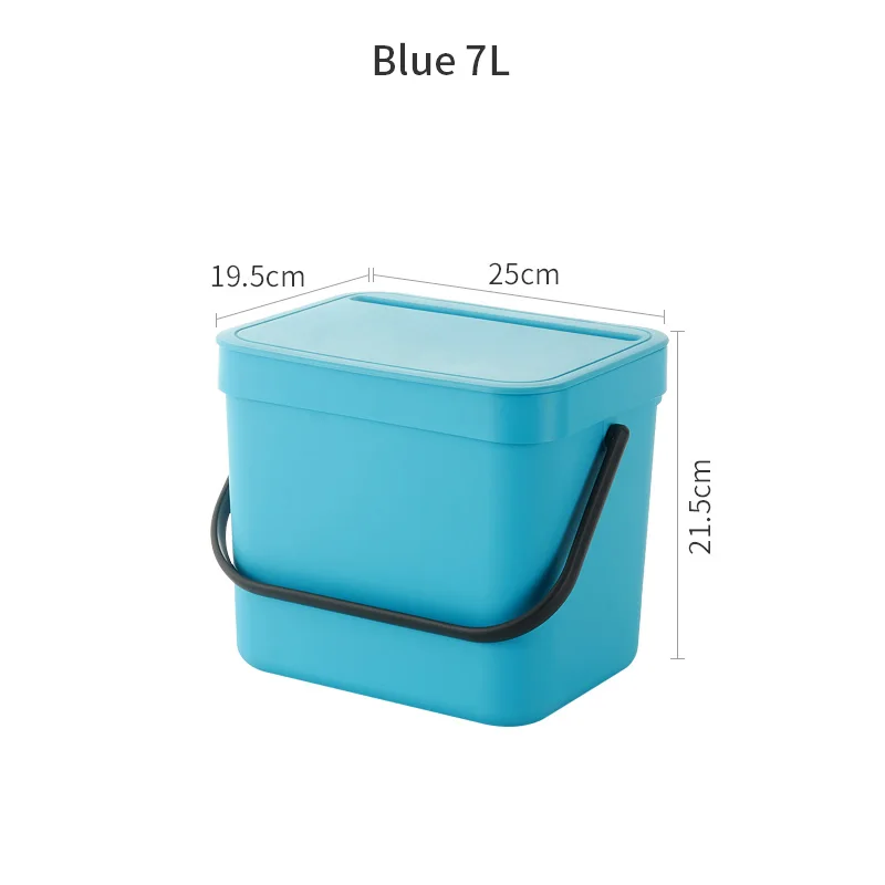 Gray-blue-7L 7л ванная комната настенный мусорный бак кухня мусорное ведро гостиная мусорное ведро туалет мусорные баки спальня ведро для мусора в скандинавском стиле - Цвет: Gray-blue-7L