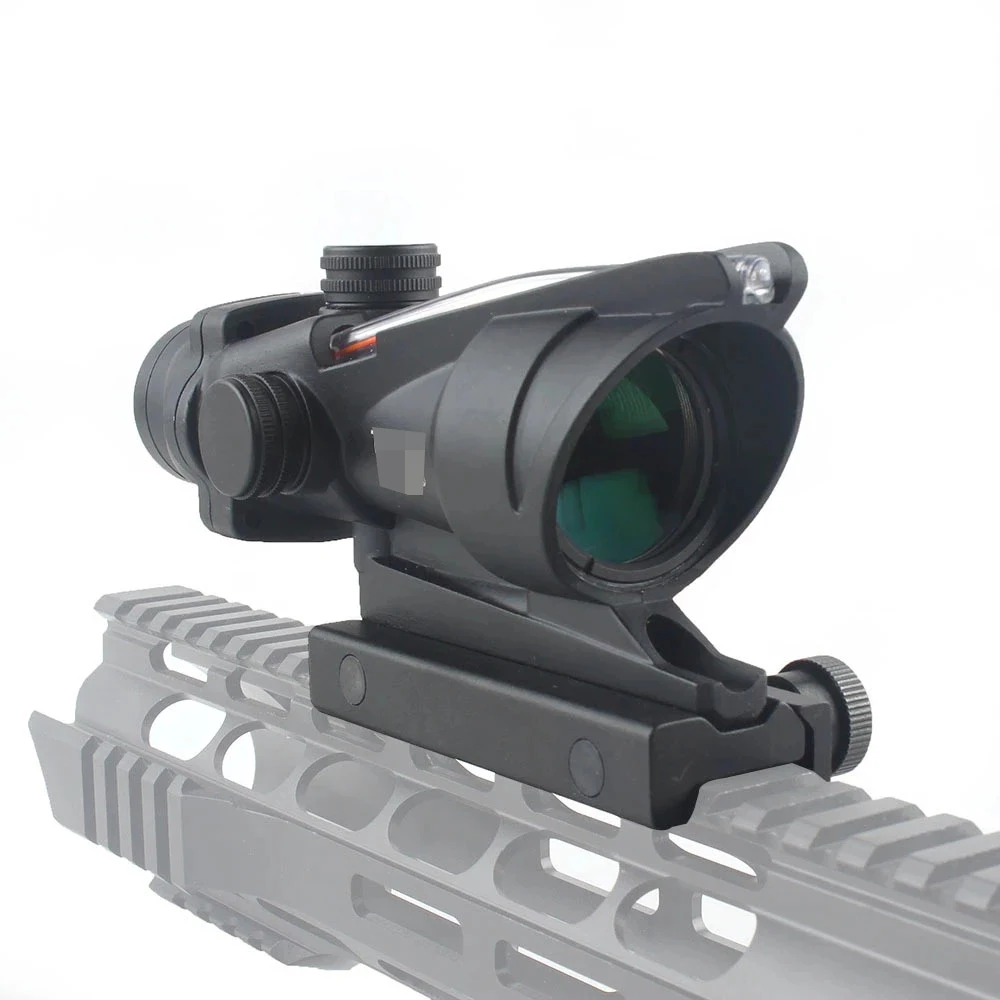 

Tactical 4X32 Optic Scope Real Fiber Optics Grenn Red Dot Sight Illuminated Etched Reticle Hunting Riflescope Sights