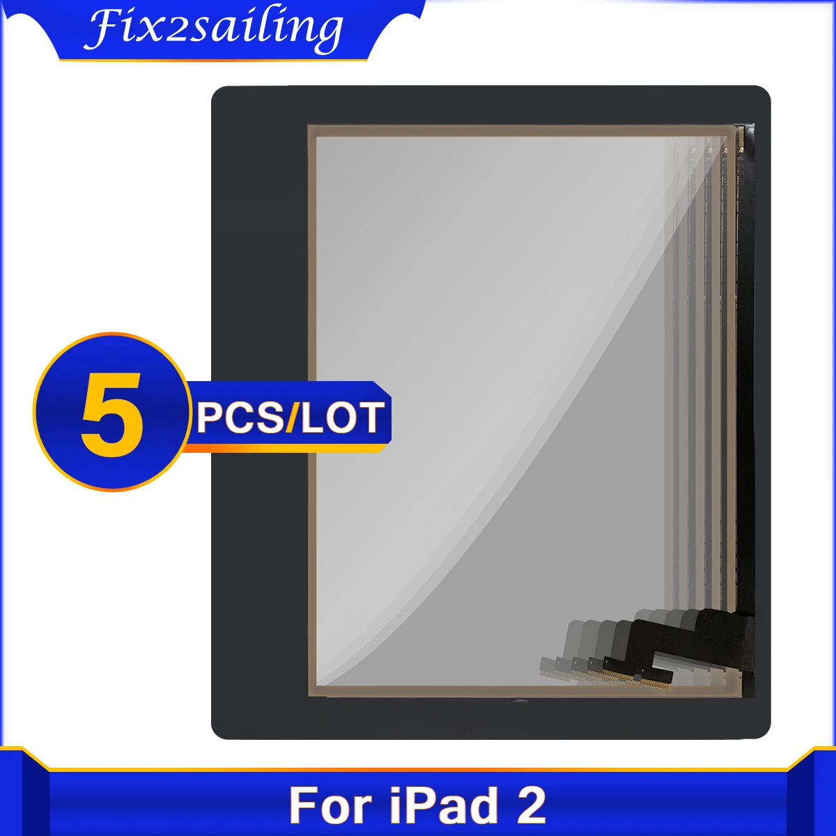 Сенсорный экран для iPad 2 iPad2 5 шт. сенсорный планшета A1395 A1396 A1397 дигитайзер с - Цена: 32.09