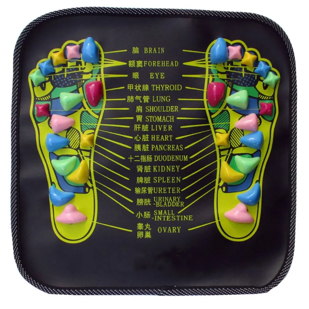 Здоровье дорога квадратный камень Портативный Массажный коврик для ног Массаж