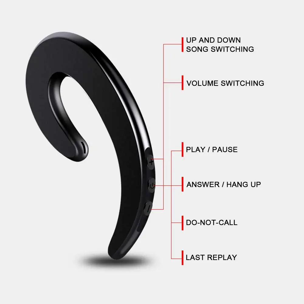 KOBWA беспроводные Bluetooth костяные проводные наушники эргономичный дизайн 120 часов в