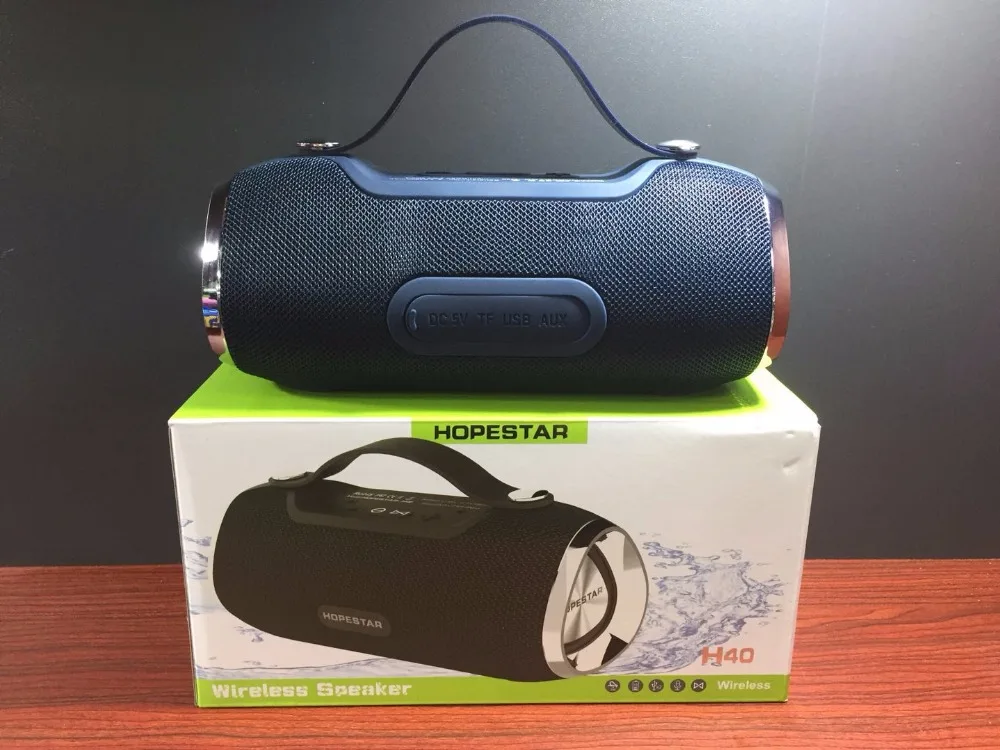 HOPESTAR H40 портативный Bluetooth динамик беспроводной 3D стерео Саундбар водонепроницаемый открытый сабвуфер Mp3 плеер TF для зарядки TF USB