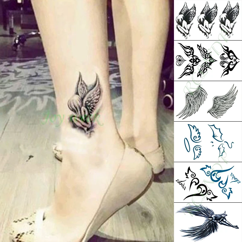 Waterproof Temporary Tattoo Brahma Flower Human Head compass star Fake Tatto Hand Arm Foot Flash Tatoo for Kid Girl Men Women | Красота и
