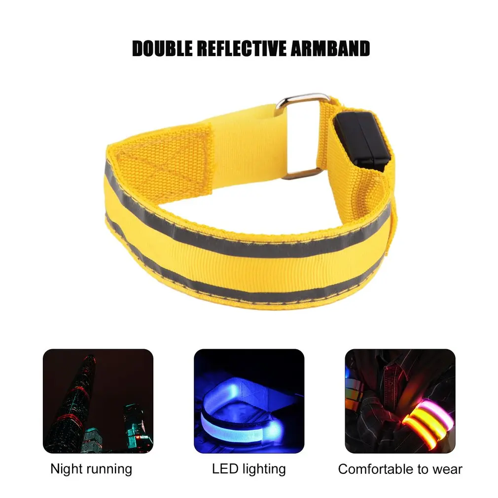 

Stylish LED Arm Bands Lighting Armbands Leg Safety Bands for Cycling/Skating/Party/Shooting 7 Colors Outdoor Sports Accessory