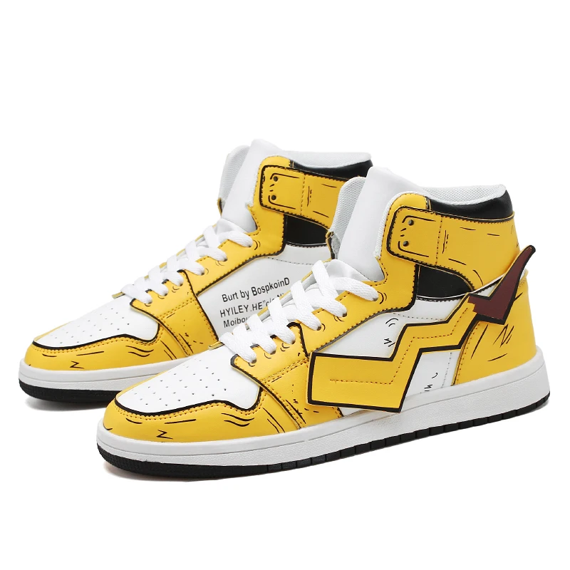 High-Yellow Pikachu/мужские кроссовки на толстой подошве; мужская повседневная обувь; брендовая мужская обувь; Новинка года; модная воздушная обувь; унисекс; женская обувь для влюбленных - Цвет: High-Yellow