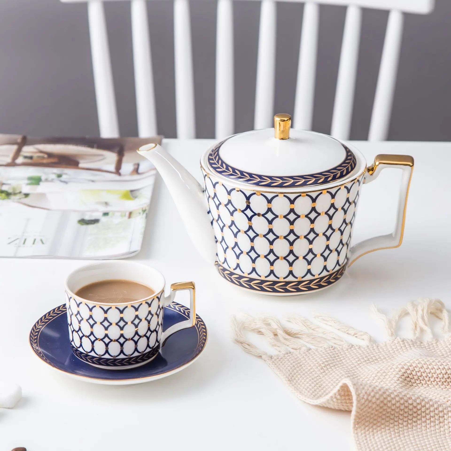 Высококачественные костяные фарфоровые керамические кофейные чашки черные