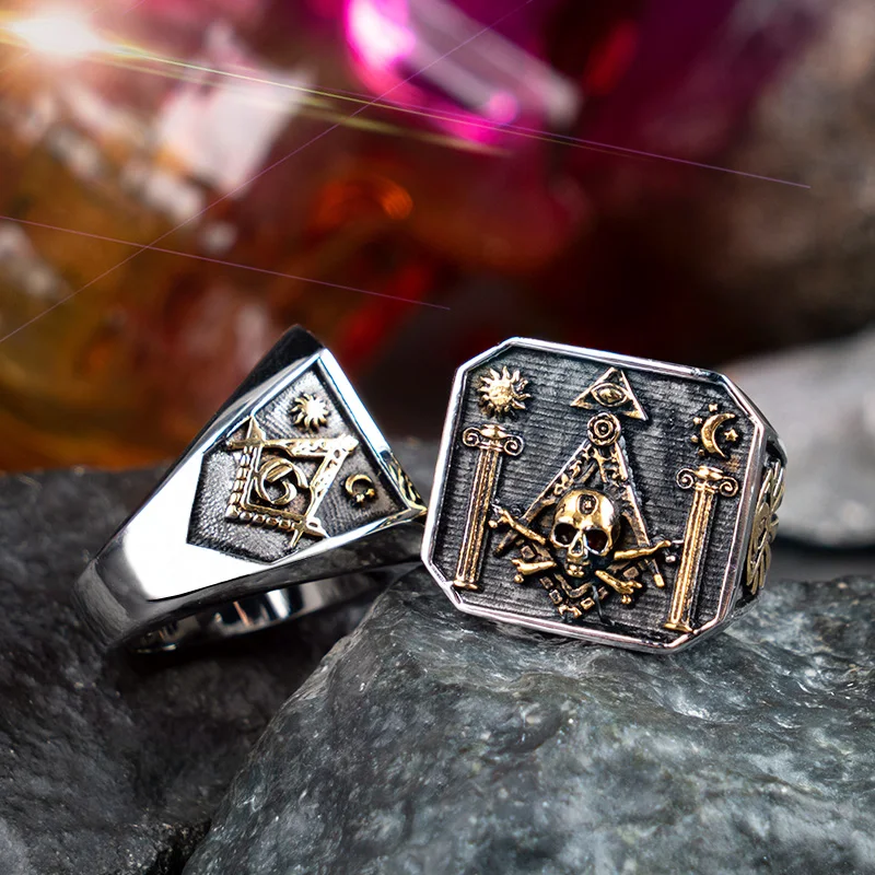 Маска-череп для мужчин, из нержавеющей стали, Всезнающий глаз и масон тотемные украшения, хиппи, уличная культура, mygrillz