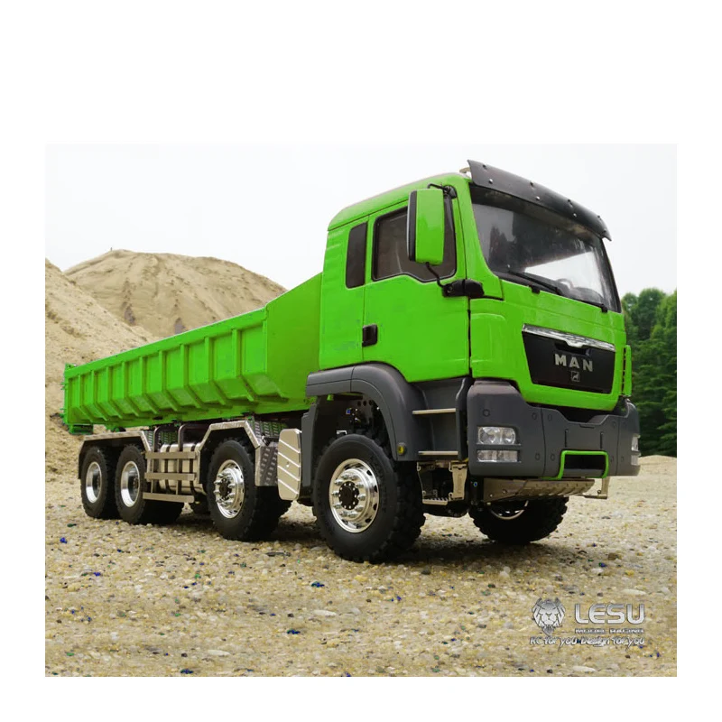 LESU самосвал 1/14 гидравлический цилиндр MAN Car TGS 8*8 RC звук Металлическое шасси |