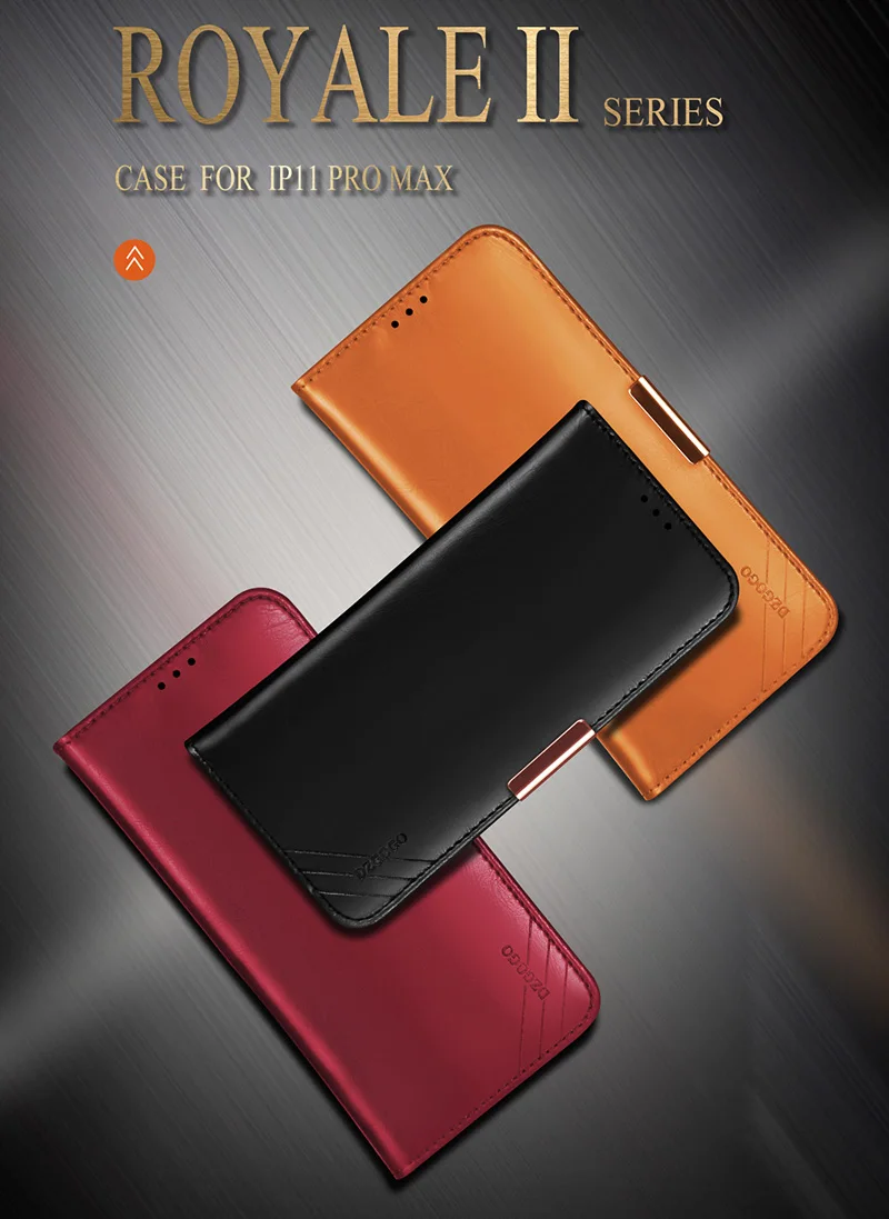 DZGOGO настоящая натуральная коровья кожа чехол для iPhone 11 Pro Max Кошелёк на магните Чехол-книжка