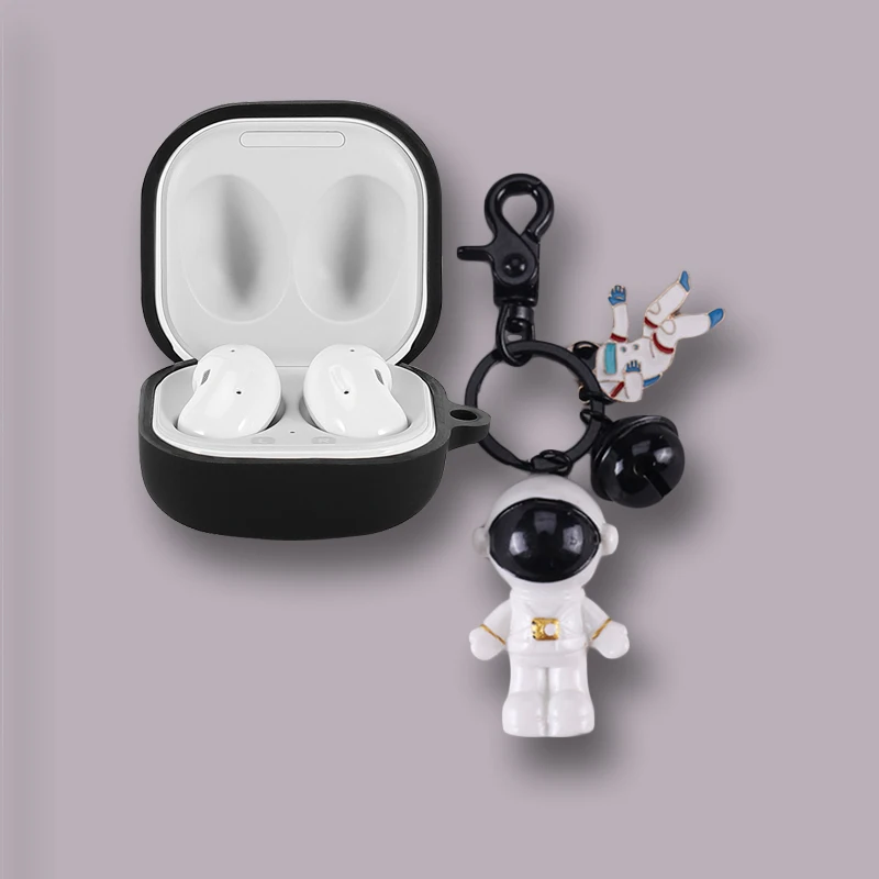 

Earphone Case for Samsung Galaxy Buds Live Headphone Shockproof Cover for Galaxy Buds Live Accessories with Astronaut keychain