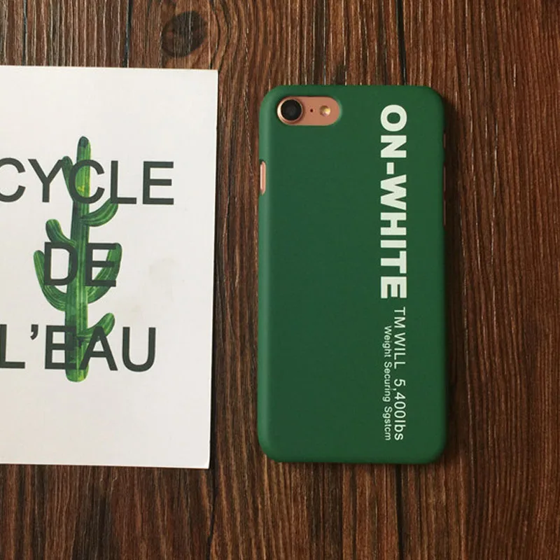 Green Модный белый чехол для телефона iPhone SE 5s 6s 6 S 7 Plus 8 8plus X брендовый чехол Coque Funda для iPhone Xs Max iPhone7 6,5 - Цвет: Green