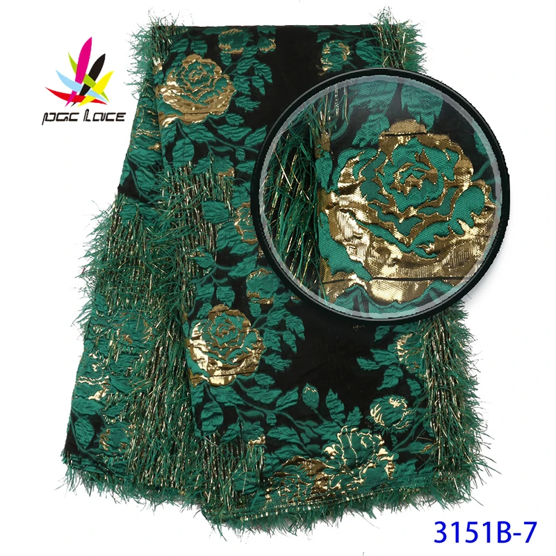 Цветочная перьевая ткань парча жаккардовое кружево африканская французская