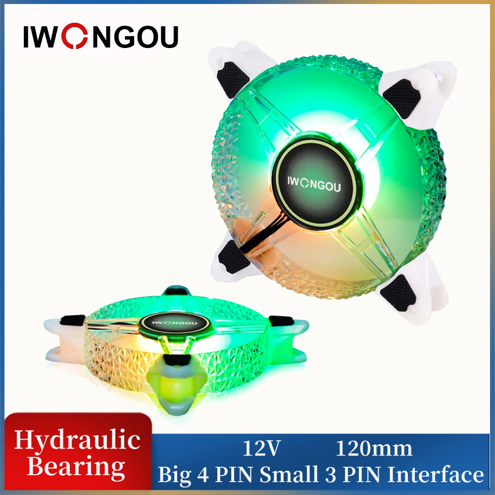 

IWONGOU ПК Вентилятор 120 мм контроллер 12 в бесшумный кулер для компьютера 4 шт. 5 шт. 6 шт. RGB Охлаждающий радиатор вентилятор охлаждения компьютер...