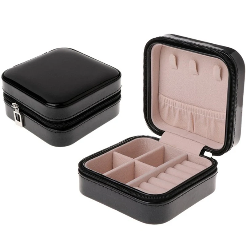 Портативная мини-шкатулка для макияжа мужчин и женщин с бархатной подкладкой