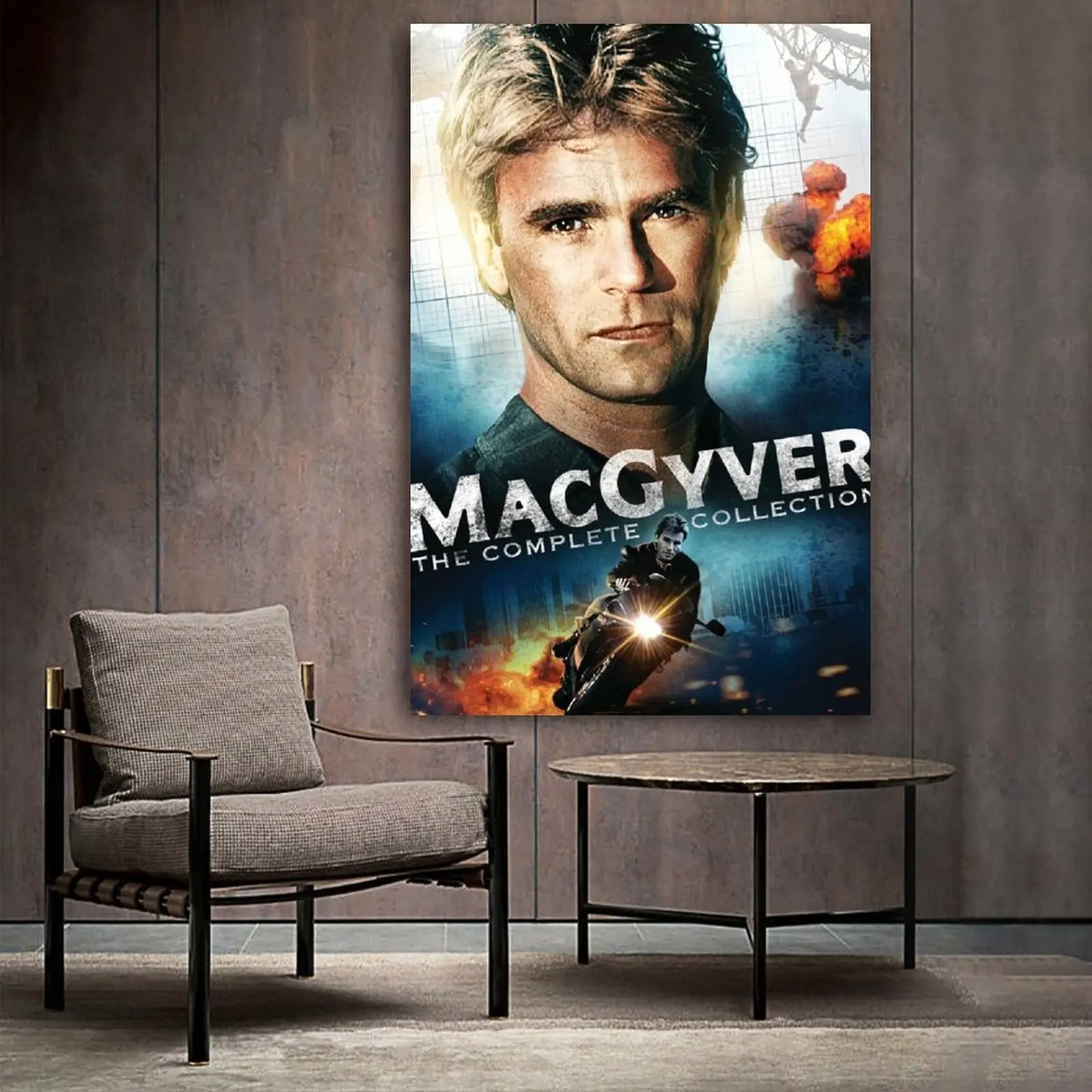 

MacGyver Movie & TV (1) Poster Decorative Painting Canvas Wall Art Living Room Posters Bedroom Painting