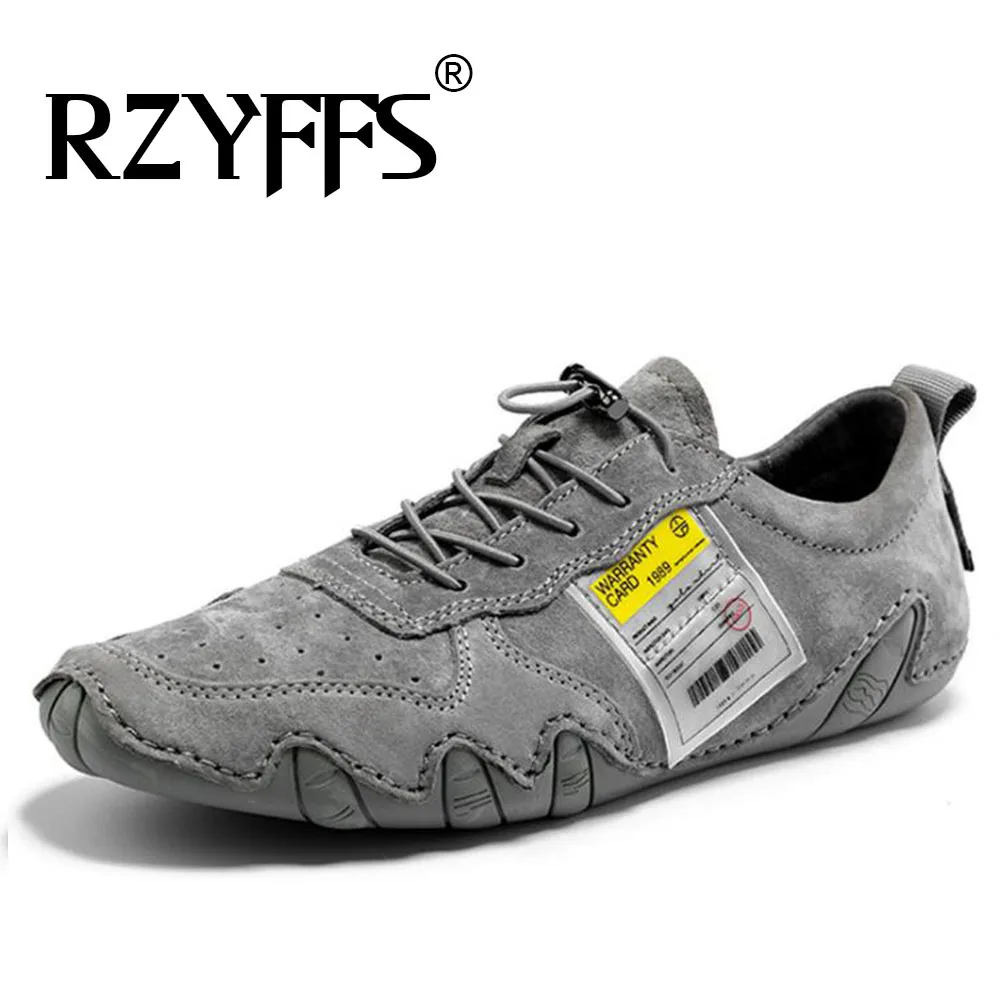 

Dropshipping Men Casual Shoes Fashion Genuine Leather Shoes Men's Flat Outdoor Zapatos De Hombre Zapatillas Shoes A54-13