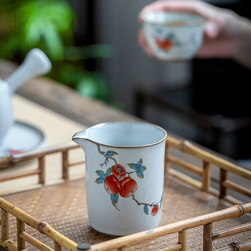 

Kiln Baked Tea Cup Ceramic KungFu Tea Set Single Cup Glaze Master Cup Teacup justice-Shaped Big Tea cups 250ml