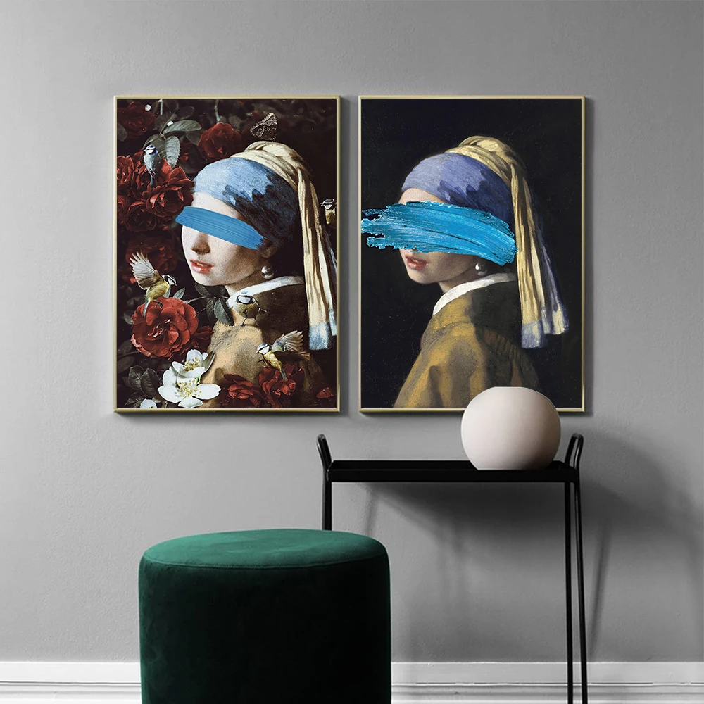 Абстрактная Красота Женщина Настенное Искусство Обложка Глаза Скандинавская