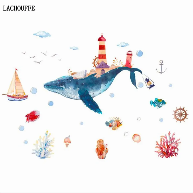 1 шт. в комплекте детское Комнаты Большие обои с изображением подводного мира