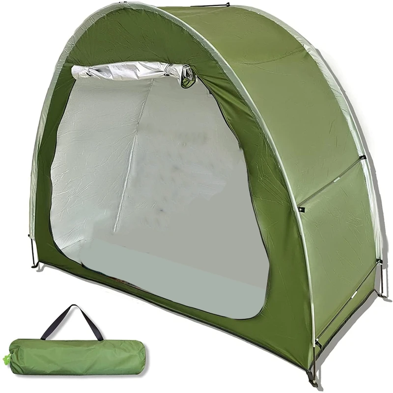 

Чехол для велосипеда на открытом воздухе, водонепроницаемый портативный навес для хранения велосипеда с окошком, для отдыха на открытом во...