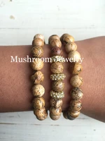 new fashion natural stone beaded bracelet for women picture jasper yoga stretch bracelets bangles bracelet for women diy jewelry