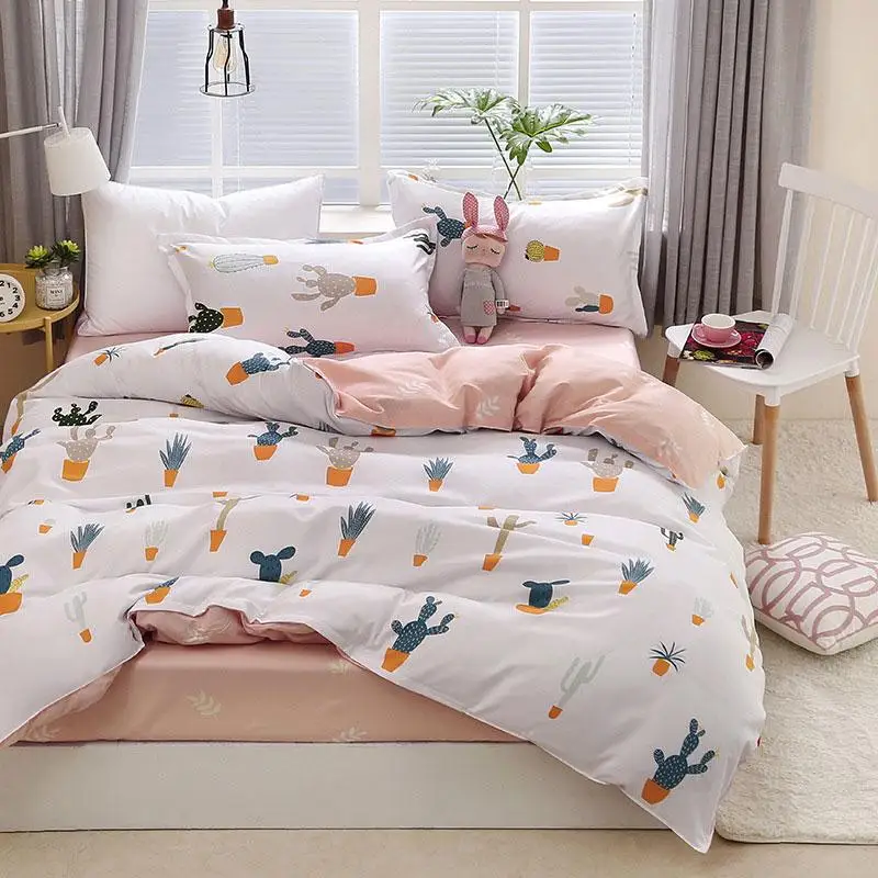 

37Geometric 4pcs Girl Boy Kid Bed Cover Set Duvet Cover Adult Child Bed Sheets And Pillowcases Comforter Bedding Set 2TJ-61020
