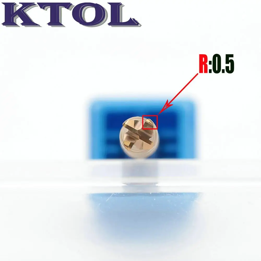 

16x45x100mm 4 Flute Corner Rounding End Mill Radius Cutter R0.5 Carbide Milling Bits Spiral CNC Router Tools Engraving Cutters