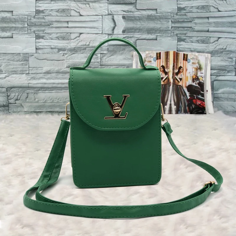 Мини кожаные сумки через плечо для женщин 2020 зеленая сумка-мессенджер с цепочкой