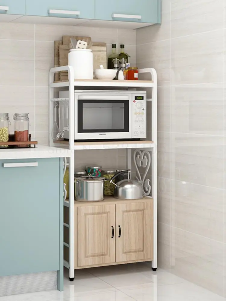 Кухня полка посадки с многослойным покрытием Полочка для микроволновой печи