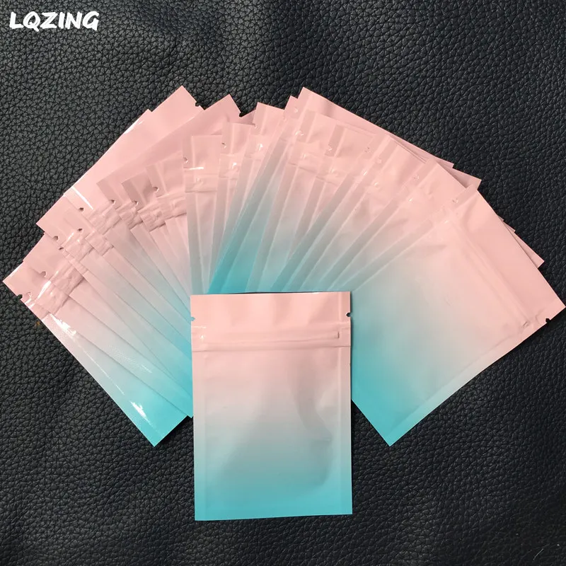 80pcs Pink/Blue Top Feed Foil Zip lock Bags Food Pouch Kitchen Tools Mylar Aluminum Tea Pouches Storage Bag Small | Дом и сад
