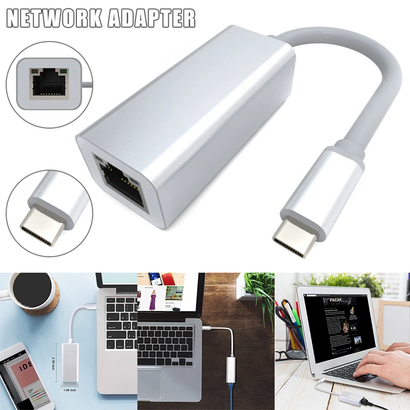 Type C для RJ45 сетевой адаптер Быстрый трансмиссон 100 м ноутбук сети конвертер